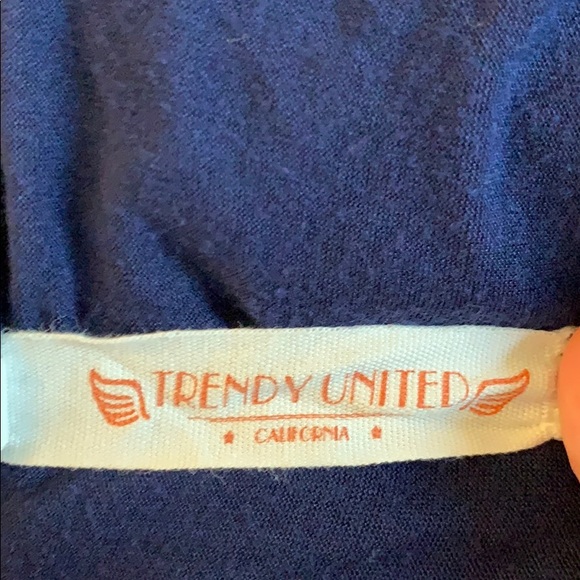 Navy Ruffle Tank Top - Picture 2 of 2